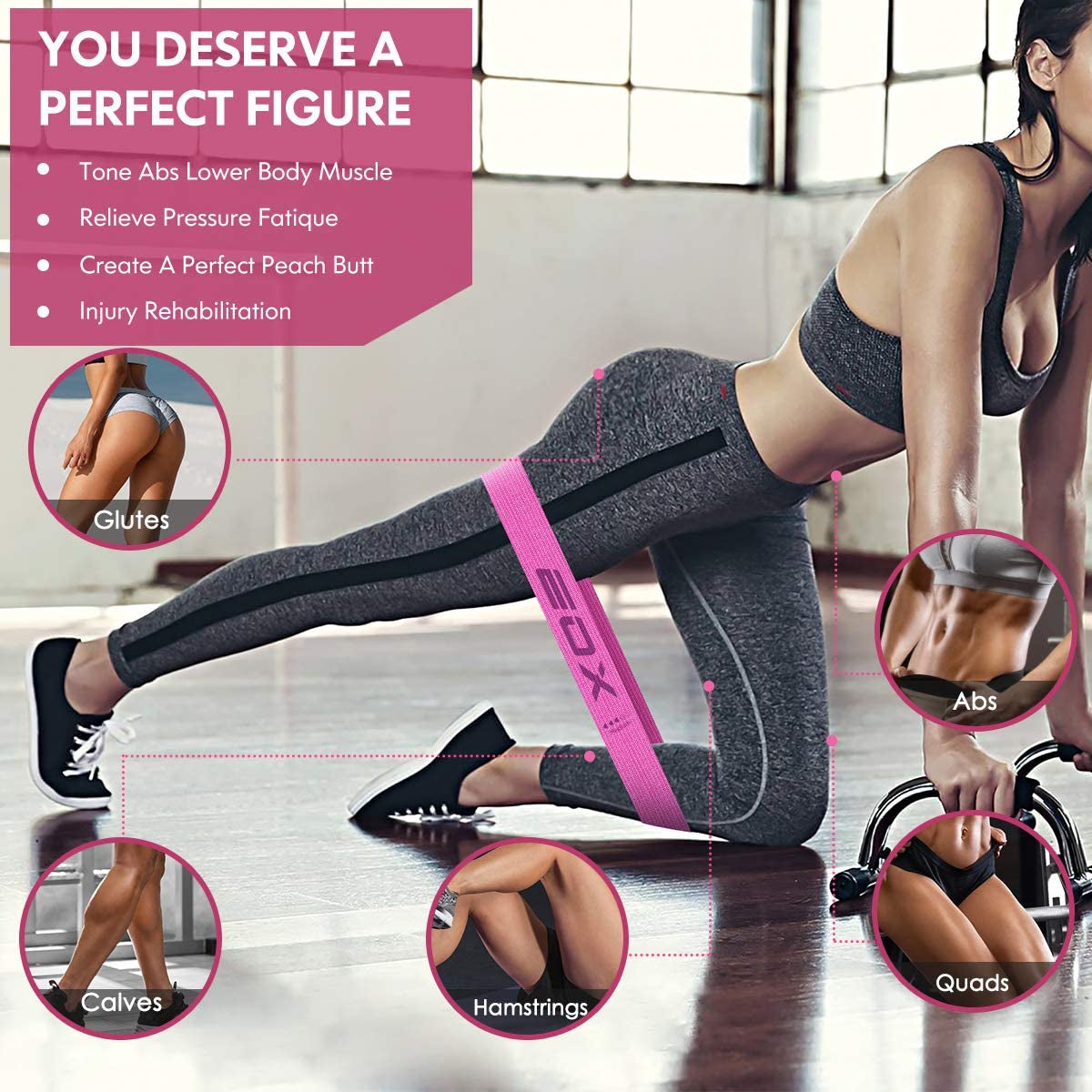 Exercise Resistance Bands | Hip Exercise Bands | BodFitPro