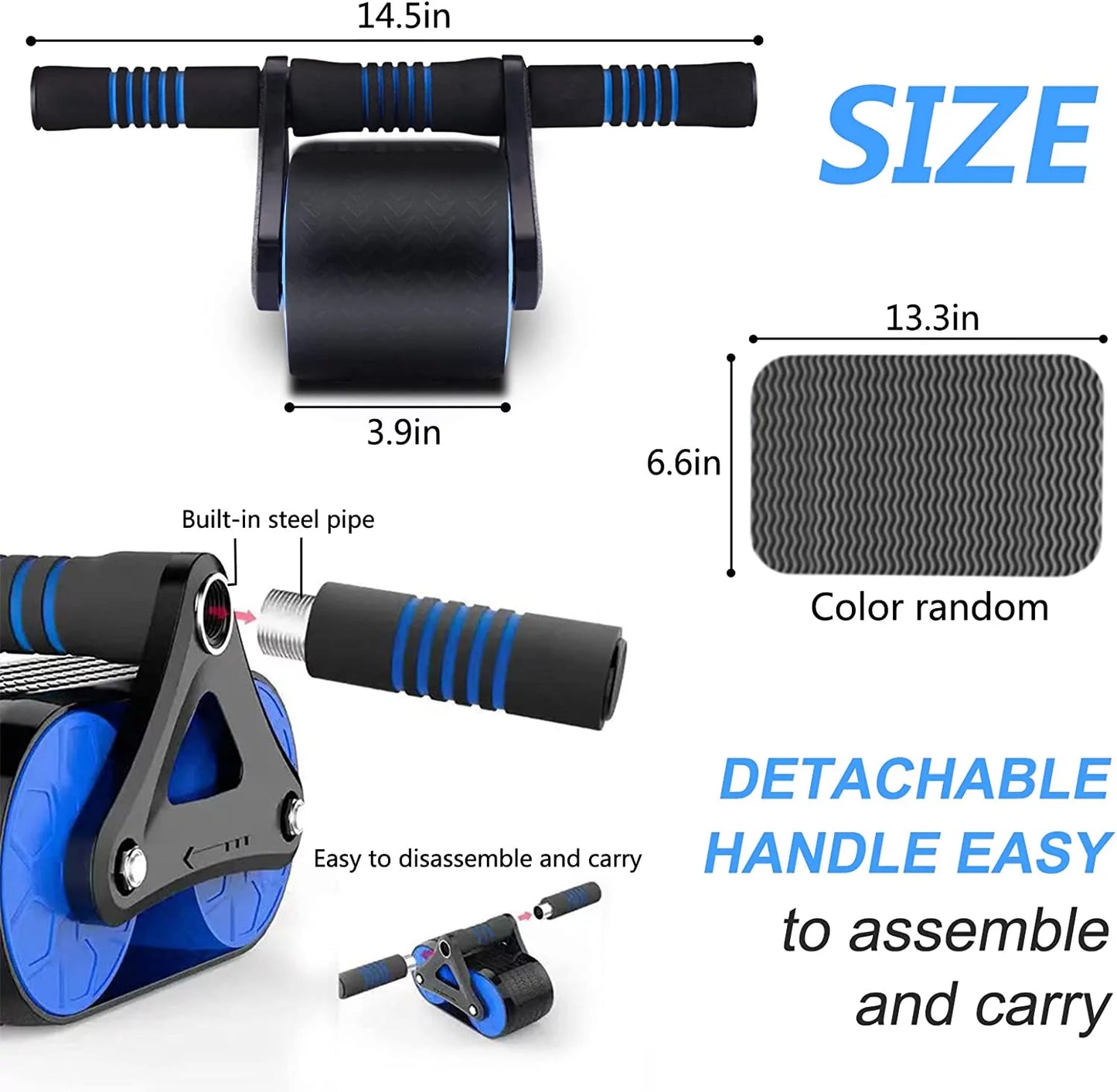 New Ab Roller Wheel, Automatic Rebound Abdominal Wheel