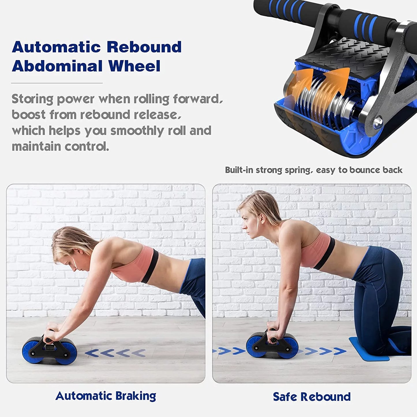 New Ab Roller Wheel, Automatic Rebound Abdominal Wheel